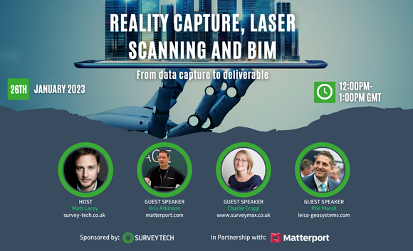 Reality Capture, Laser Scanning and BIM; From data capture to deliverable - Webinar