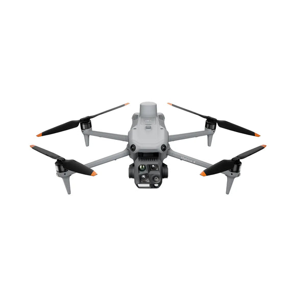 The DJI Matrice 4T Thermal Drone hovering mid-air, showcasing its advanced thermal imaging capabilities against a clear sky