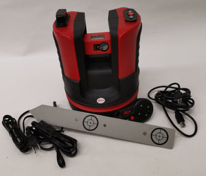 image of a used leica 3d disto along side its accessories, such as charger etc