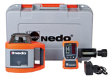 image of a nedo sirius1h rotating laser and its accessories and carry case
