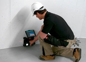 image of a construction worker using the proceq gp8000 portable ground penetrating radar