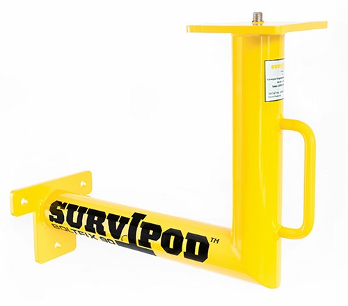 image of a survipod boltfix 90, this is a really innovative tool used to provide a stable platform for a site set out engineer on any structure- Steel Frame or Concrete Frame.