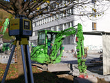 image of a geomax zone 60 hg laser rotator being used on a construction site