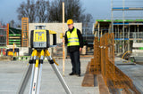 image of a construction worker using a geomax zone 20h rotating laser